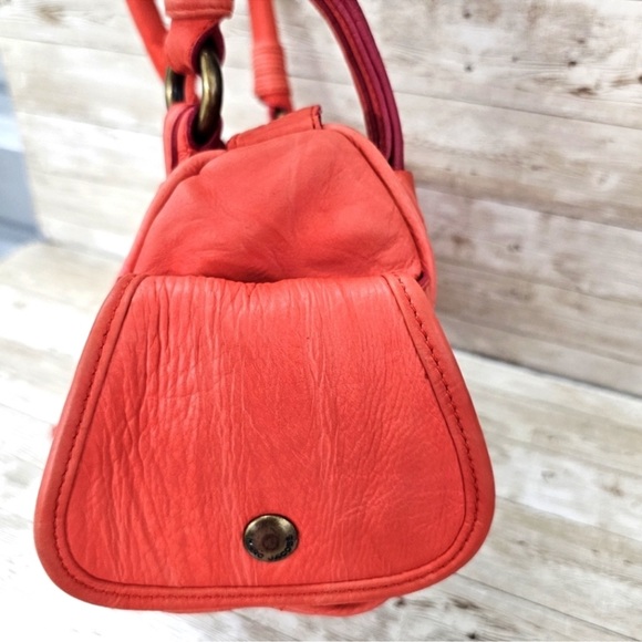 🍊RARE MARC JACOBS 🍊 Coral Ultra Soft Leather Satchel bag - Picture 12 of 13